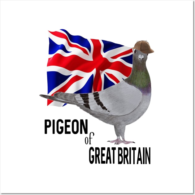 Pigeon of Great Britain Wall Art by KC Morcom aka KCM Gems n Bling aka KCM Inspirations